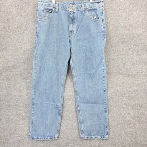 Wrangler Jeans Mens 36x30 Blue Straight Leg Denim Premium Quality Casual